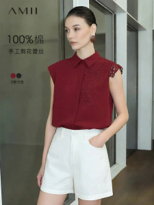 AMII | Elegant Business Summer Lace Blouse Loose Shirts