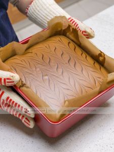 Vuông Sâu Vintage Khuôn Bánh 24cm X 24cm Khay Nướng Bánh Với Hoa Văn Ép Nhà Bếp Inox Nấu Dụng Cụ Nướng Bánh