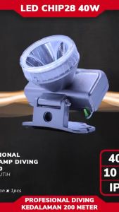 COD Senter Kepala AOKI 40W 2000mAh AK-D240 Premium Metallic Paint Professional Diving Selam IP68