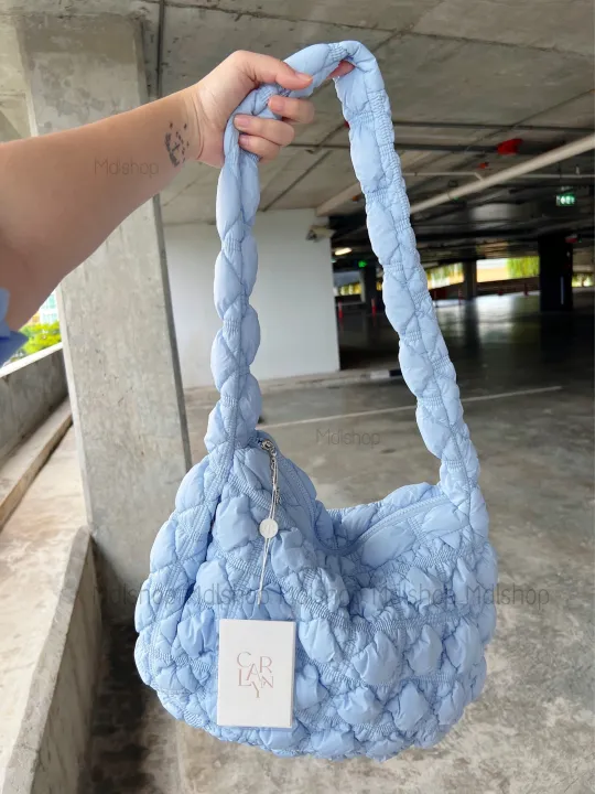 CARLYN SOFT 酷く L BAG クラウドブルー