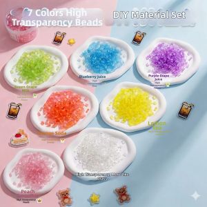 YUGUANG | Iridescent Glowing Transparent Multicolor High Transparency Black and White Fusion Beads