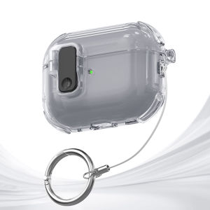 Sanptoch Công tắc khóa rõ ràng tai nghe trường hợp đối với AirPods 4 / Pro2/Pro/thứ 3 đơn giản chống sốc AirPods 2 1 Ốp chống sốc Full-Bảo vệ cơ thể bìa với sạch bút