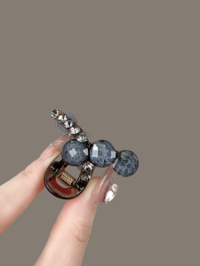 กิ๊บติดผมสีเขียวสไตล์เกาหลีขนาดเล็ก สไตล์ย้อนยุค เครื่องประดับผมสำหรับผู้หญิง กิ๊บติดผมรูปฉลาม ตกแต่งผมแบบครึ่งหัว