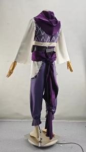 Gaki Yaksa Jabber Wongar Cosplay Costume Full Set Anime Purple Vest Wide Flare Sleeve Outfit Men Women Halloween Carnival Role