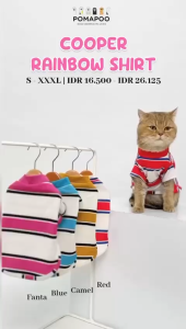 POMAPOO - Baju Kucing dan Baju Anjing Cooper Rainbow Shirt