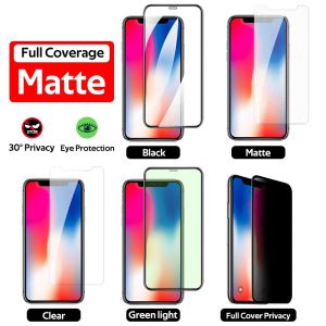 TBTIC Screen Protector Tempered Glass Compatible For iPhone 16 15 14Plus 13 12 11 Pro Max Xr X Xs  HD Matte Privacy Anti Blue Light