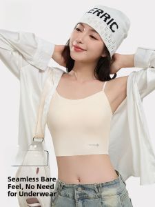 MiiOW | Womens One-Piece Strap Vest Integrated Thin Summer Base Shirt Beautiful Back Design MiiOW Cat Person Nylon Fabric Pure Color