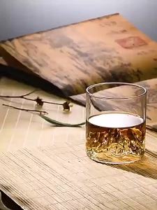 300ML Whiskey Glass Bar Multi-purpose Transparent Mountain Viewing Cup Glass Party Wine Glass High Value Water Cup