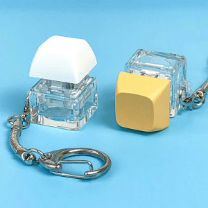 ZMONH Merit +1 Muyu Decompression Keychain Mechanical Keyboard Button Keyring Fingertip Key Cap Pendant Antistress Toy