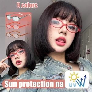 Teybren Y2K Retro Japan Korea Small Frame Glasses Female Ins Europe America Gradient Color Optical Glasses binimaloi eyeglasses