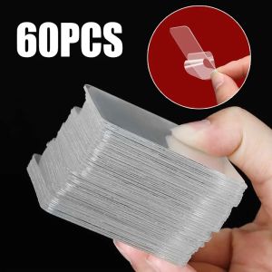 60PCS/Box Transparent Double Side Stickers Spring Festival Couplets Strong Adhesive Tape Multifunction Waterproof Traceless Fixing Patch