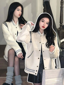 Thickened Cotton American Baseball Jacket Short Womens Outerwear Spring Autumn Winter New Style Fashionable Small Size