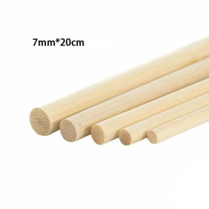 10-60pcs Round Wooden Stick 200/300mm Long DIY Wood Handmade 4/6/7/8mm Diameter Dowel Building Model Woodworking Tool