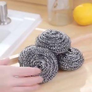 SABUT BESI STAINLES STAINLESS STEEL KAWAT CUCI PIRING SERBAGUNA EKONOMIS ANTI KARAT STEELWOOL WOOL TIDAK KASAR SAKIT DISHWASHING DISHWASHER BALL CLEAN