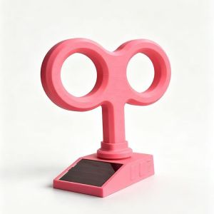 Solar Powered Rotating Wind-Up Key Car Roof Ornament - Funny Low-Light Exterior Car Decoration & Exterior Car Accessories
