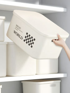 Home Desktop Plastic Storage Box Rectangular Covered Organizer Basket for Snacks And Miscellaneous Items Dustproof Cover