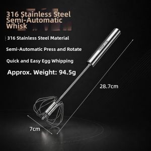 youqin | Manual Stainless Steel Egg Beater