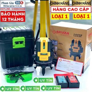 Máy cân bằng laser xanh 5 tia siêu sáng AKUZA ( Tặng chân 1m2)