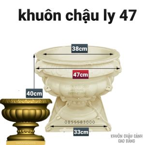 Khuôn đúc chậu ly 47 -chất liệu ABS siêu bền có lòng trong