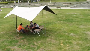 Black Coating Tarp Outdoor Camping Waterproof Flysheet 4x4 Tent Fly 3x3 3x4 Camp Fly Sheet