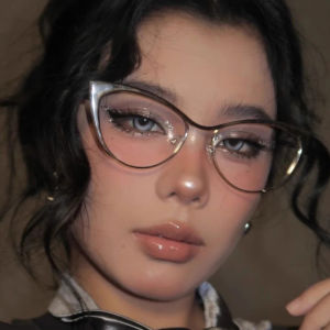 🔥Cozyrooms👍Retro Cat Type Metal Anti-blue Eyeglasses American Cool Eyeglasses Frame Women