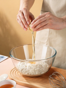 Thick Transparent Borosilicate Glass Bowl Heat Resistant