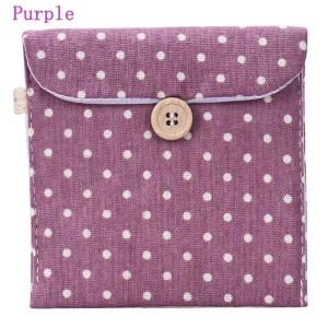 Portable Menstrual Pad Organizer Pouch Cotton Storage Bag Sanitary Napkins Towel Pocket