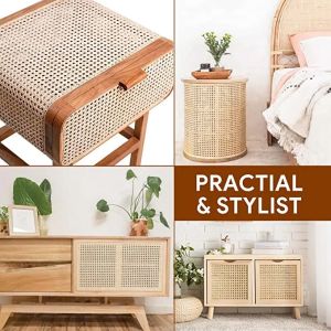 Various sizes octagonal rattan mesh belt Indonesian rattan belt decorative furniture material table wall handmade rattan