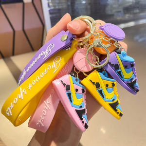 HBESTY Trend personalized silicone three-dimensional AJ shoes key chain cartoon car keychain pendant bag pendant keychain