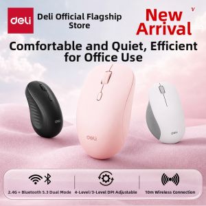 deli | Office Computer Mouse Bluetooth and Wired Connectivity with USB Receiver