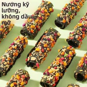 Bánh Khoai Tây Tảo Biển Sức Khỏe với Trái Cây và Rau Củ