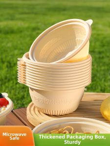 TAFUMAN | Biodegradable Disposable Thickened Heat Resistant Food Container Microwave Safe