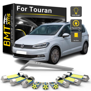 BMTxms 7/13/15PCS For Volkswagen VW Touran 1T1 1T2 2003-2006 2007 2008 2009 2010 LED Interior Light Bulb Kit Car Accessories