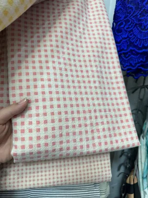 [HCM]Vải linen cotton sọc caro . Khổ 1m4