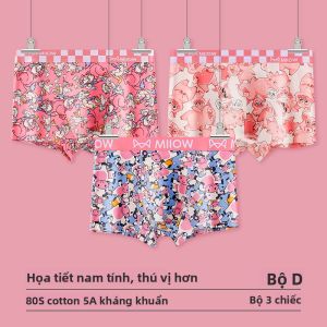 Quần lót MiiOW nam cotton nguyên chất mỏng dáng đùi thoáng khí cho thiếu niên