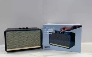(ตัวใหญ่) ปรับเสียงเบส-เสียงแหลมได้ ลำโพงบลูทูธ รุ่น M18II เสียงดี เบสแน่น ลำโพงหนังหุ้มงานไม้ ปรับเสียงได้จริง
