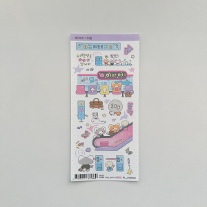 1/6PCS Cute Raccoon Daily Travel Drink Sticker Korean Cartoon Animal Stickers Hand Account Diary Scrapbook Decorative Stickers