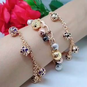 Gelang Jurai Simpel Silver Perhiasan Aksesoris Lapis Emas Terlaris Tidak Mudah Luntur GJ49