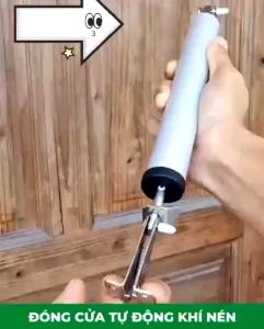 🔥FREESHIP🔥  Bộ Đóng Cửa Tự Động Khí Nén 35kg Không Gây Ồn Có Chốt Chặn Cửa Đứng Yên