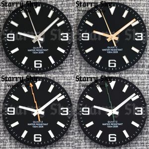 Starry Sky 29mm Black Matte Number Watch Dial Watch Hands With Green Luminous Fits For RONDA 515 Quartz Movement Watch Accessory