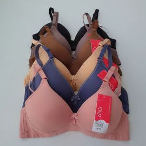 Grosir 6 Pcs Bh Wanita Polos Katun lembut Tanpa Kawat Busa Tipis