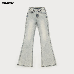 SMFK | Retro Flared Stretchy Jeans Trousers