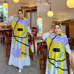 Abaya dress aira printing by mitdzy outfit