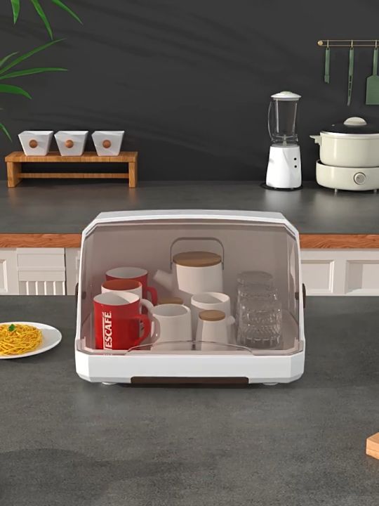Giá Úp Cốc Có Nắp Chống Bụi Cho Nhà Bếp - Giá Úp Chén Bát có Nắp Đậy Kệ Úp Bát Chén Giá Úp Bát Để Bàn Tiện Lợi, Có Nắp Đậy Siêu Chắc Chắn