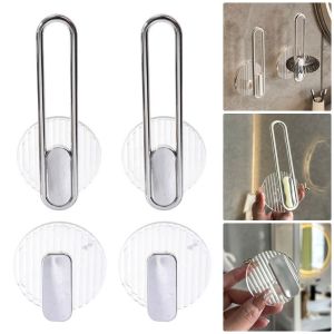 1Pcs Wall Mounted Hair Scrunchies Storage Holder Hook Punchfree Non-hole Headband Stand Durable Home Bathroom Accessory