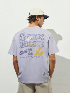 Jack Jones | Loose Embroidered and Print Round Collar T-Shirt