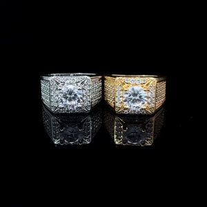 Nhẫn nam mạ vàng 18K cao cấp N99 kim cương nhân tạo thiết kế tinh xảo cao cấp sang trọng trang sức hottrendFE.nhan423
