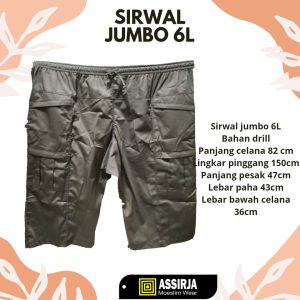 celana sirwal 6L jumbo super lebar