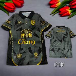 รุ่น C-5 เสื้อโปโลกีฬาพิมพ์ลายเนื้อผ้านิ่มลื่นใส่สบายมาก ใส่ได้ทั้งชาย/หญิง