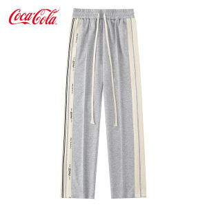 กางเกงลำลองชายทรงหลวมสไตล์อเมริกัน ฤดูใบไม้ร่วง/ฤดูหนาว ทรงตรง กางเกงขายาวผ้าฝ้ายผสมสแปนเด็กซ์ ระบายอากาศได้ดี เทรนด์สตรีทแฟชั่น